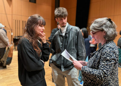 Madame Bartissol offre un stage de musique de chambre aux membres du trio Lazuli au 38ème Concours de Musique d'Ensemble de la FNAPEC