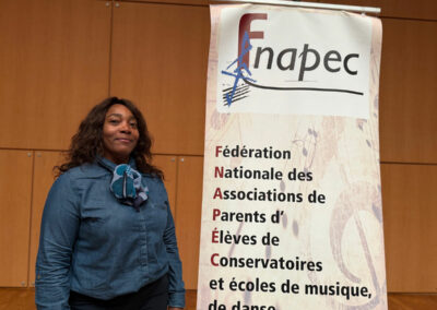 Nelly Alexis trésorière de la Fnapec et organisatrice du Concours de Musique d'Ensemble de la FNAPEC