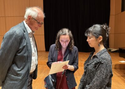 39e concours de musique de chambre organisé par la FNAPEC- Edouard Blanc et deux membres du trio Dumas qui obtient le prix du festival d'Uzerche
